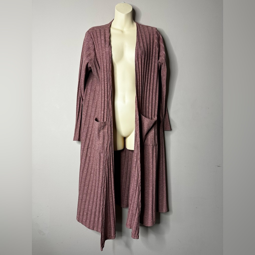 LuLaRoe Women's Ribbed Cardigan - Mauve